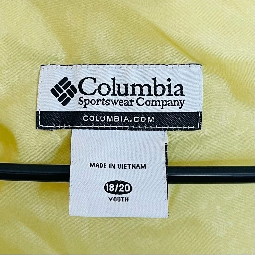 Columbia Puffer Quilted Full Zip Girls Jacket 10/12 Brown Pockets